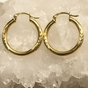 14K Gold Hoop Earrings